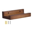 thumbnail image 1 of Siruishop Wall Rack Wooden Room Decor Rack Vinyl Record Wall Mount Vinyl Album Display, 1 of 6