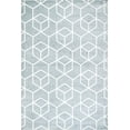 thumbnail image 3 of JONATHAN Y SUPERSOFT 3 x 5 Area Rug, Tumbling Blocks Geometric - Light Blue/White, SEU101C-3, 3 of 10