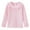 Pink, variant on GYRATEDREAM Toddler Unisex Baby Blouses Kids Long Sleeve Knitted Bottom T-Shirt Boys Girls Solid Color Doll Collar Casual Tee Tops for 1-7 Years