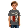 thumbnail image 4 of Curuila Kids 250 Anniversary Usa Shirt For Girls Boys Crew Neck Short Sleeve With Independence Day Prints Comfort Casual Tee Dark Gray Size 4-5 Years, 4 of 4