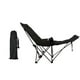 thumbnail image 2 of Silla de camping plegable y reclinable, tumbona portátil con reposapiés extraíbles Negro, 2 of 8