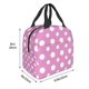 thumbnail image 3 of Disketp Purple And White Polka Dot Bolsa Térmica para Almuerzo para Hombre y Mujer, Ideal para Trabajo, Senderismo y Picnic, 3 of 8
