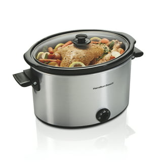 Hamilton Beach 6 qt. Gray Programmable Slow Cooker with Defrost and  Temperature Probe 33768 - The Home Depot
