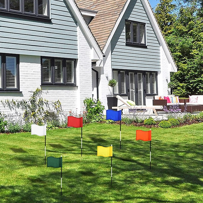 Golf Flags 6 Pieces Golf Flag Solid Golf Target Flag with Tube Inserted