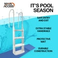 thumbnail image 3 of Main Access 200200 Easy Incline Above Ground In-Pool Swimming Pool Ladder w/ Mat, 3 of 8