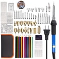 thumbnail image 1 of Kit Soldador Eléctrico 60W Con Temperatura Ajustable 41 Bits De Soldadura Juego De Herramientas De Pirograbado Para Carpintería Grabado Tallado Quemado 79Pcs sonducket TO005648-03, 1 of 6