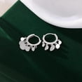 thumbnail image 5 of 925 Sterling Silver Disc Earrings Huggie Hoop for Women Teens Coin Hoop Earrings Cluster Drop Earrings Tassel, 5 of 5