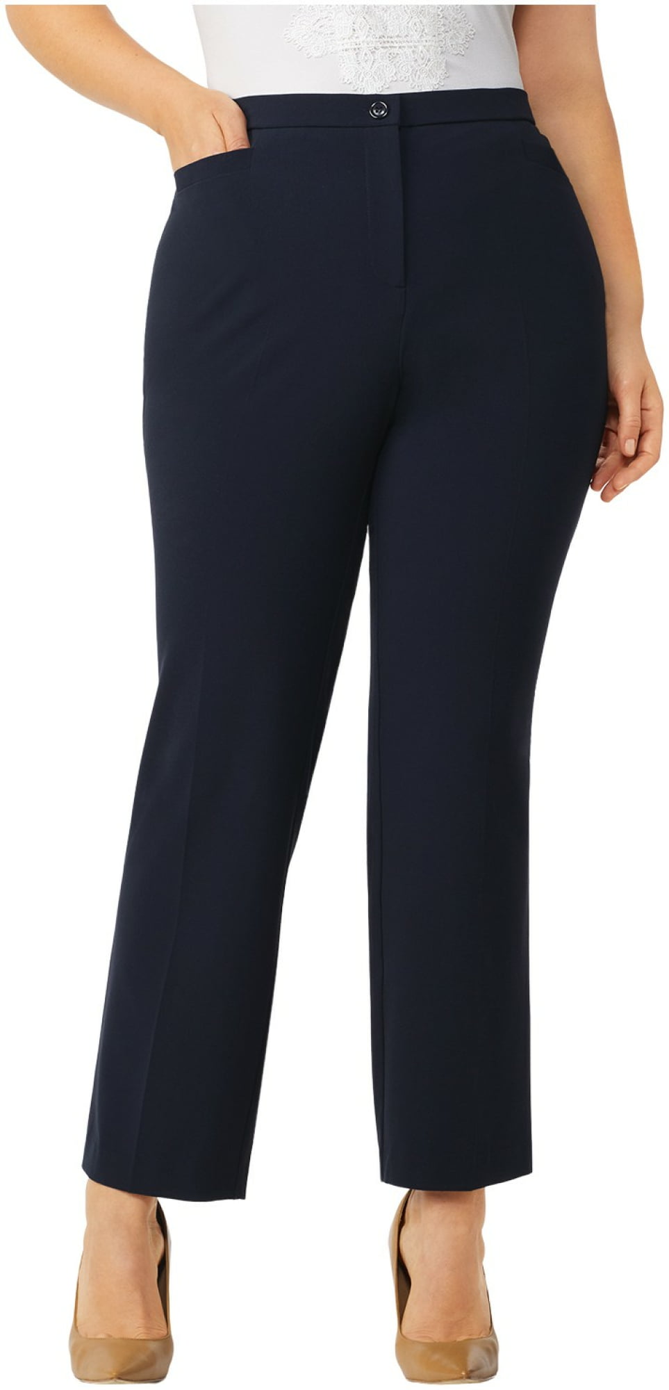 Dressbarn Women's Roz & Ali Secret Agent Trouser Pants - Walmart.com