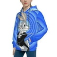 thumbnail image 4 of Youth Looney Tunes Bugs Bunny Hoodies 3d Print Pullover Hooded Sweatshirt With Pocket For Boys Girls, 4 of 7