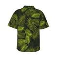 thumbnail image 3 of Picia Tropical Palm Leaves Fern Leaf Gentle Cotton Regular Fit Short Sleeve Casual Hawaiian Shirt for Men-Medium, 3 of 9