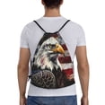 thumbnail image 4 of Defioc Retro American Eagle A for Drawstring Backpack Sports Gym Bag for Women Men Children Adult Sackpack Yoga Bag for Wet Swimming,Gym,and Workout Gear -Small, 4 of 9
