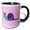 Black/White, variant on 3drose, a Cute Smiling Girl Snail with a Bow, 11oz Two-tone Yellow Mug