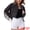 Black, variant on Women's Cropped Jean Long Sleeve Frayed Tassel Fringe Denim Jacket S Light Blue