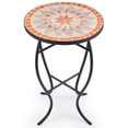 thumbnail image 2 of Bestco 14" Side End Table  Mosaic Plant Stand for Patio Garden Living Room Decor Star, 2 of 9
