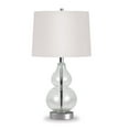 thumbnail image 1 of Henn&Hart 12" Clear Glass/Satin Nickel Metal/Glass/Fabric Table Lamp, 1 of 9