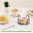 thumbnail image 5 of Yayeee 6 PCS Drink Coasters with Holder Set Woven Absorbent Round Tabletop Hot Pad, Red Watermelon, 5 of 7