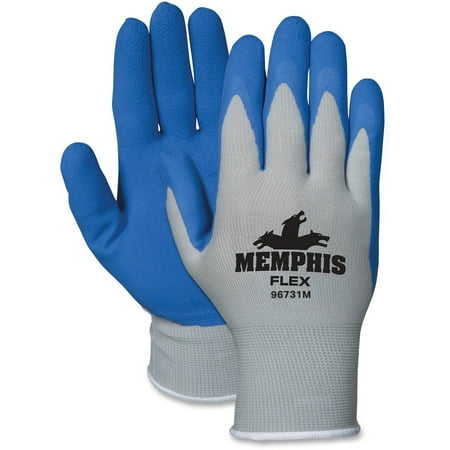 

Memphis Bamboo Protective Gloves - Medium Size - Gray Blue White - Knit Wrist Knitted Cuff Comfortable Breathable - For Material Handling Assembling Farming Construction L | Bundle of 5 Pairs