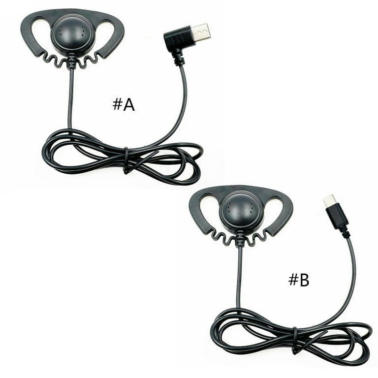 USB C Ear Hook Single-Side Earphones Single Side Corded Headsets
