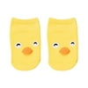 (TENVOLTS)1-3Y Kids Boys Girls 3D Cartoon Animal Print Socks Anti-slip Socks (Yellow)