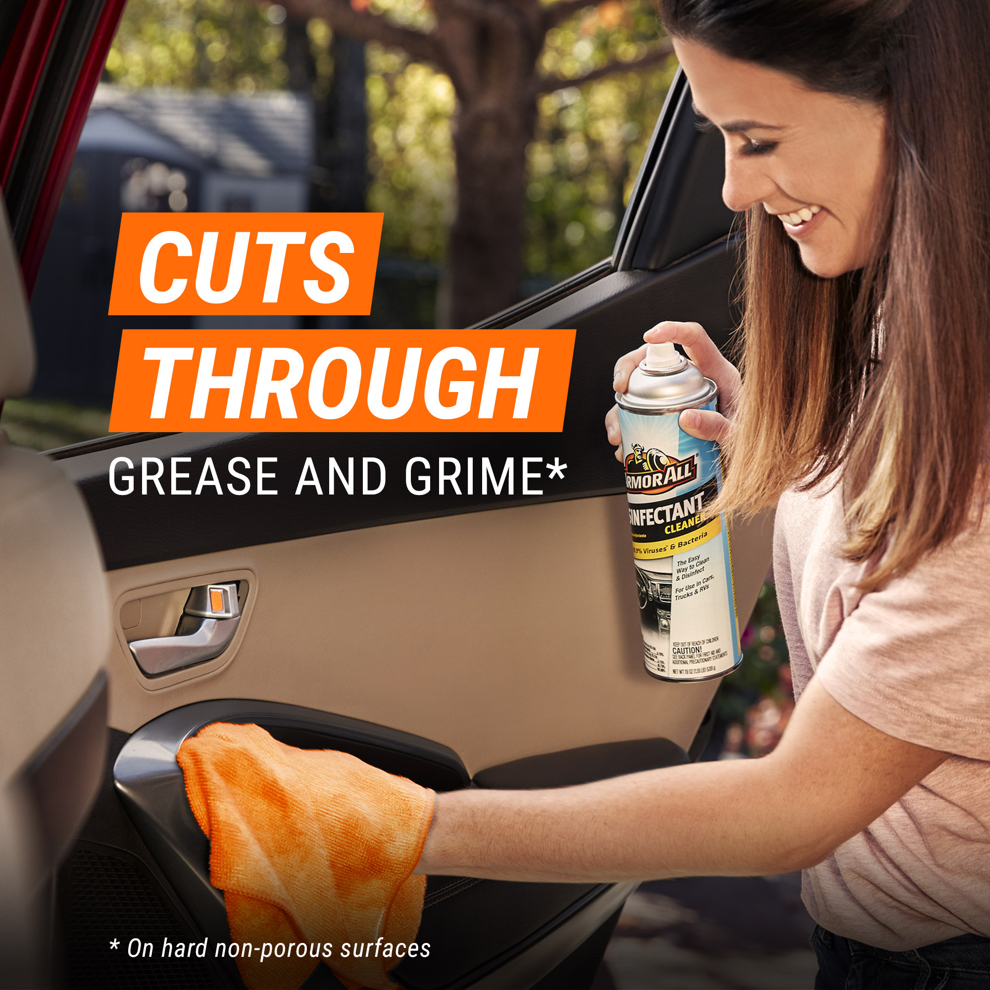 Armor All Disinfectant Cleaner - 19 OZ Aerosol Disinfectant for Interior Automotive Surfaces, Kills 99.9% of Bacteria and Viruses*