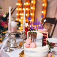 thumbnail image 5 of Cake Topper Pargleev 1.º Cumpleaños Morado y Plateado con Brillo, 5 of 5