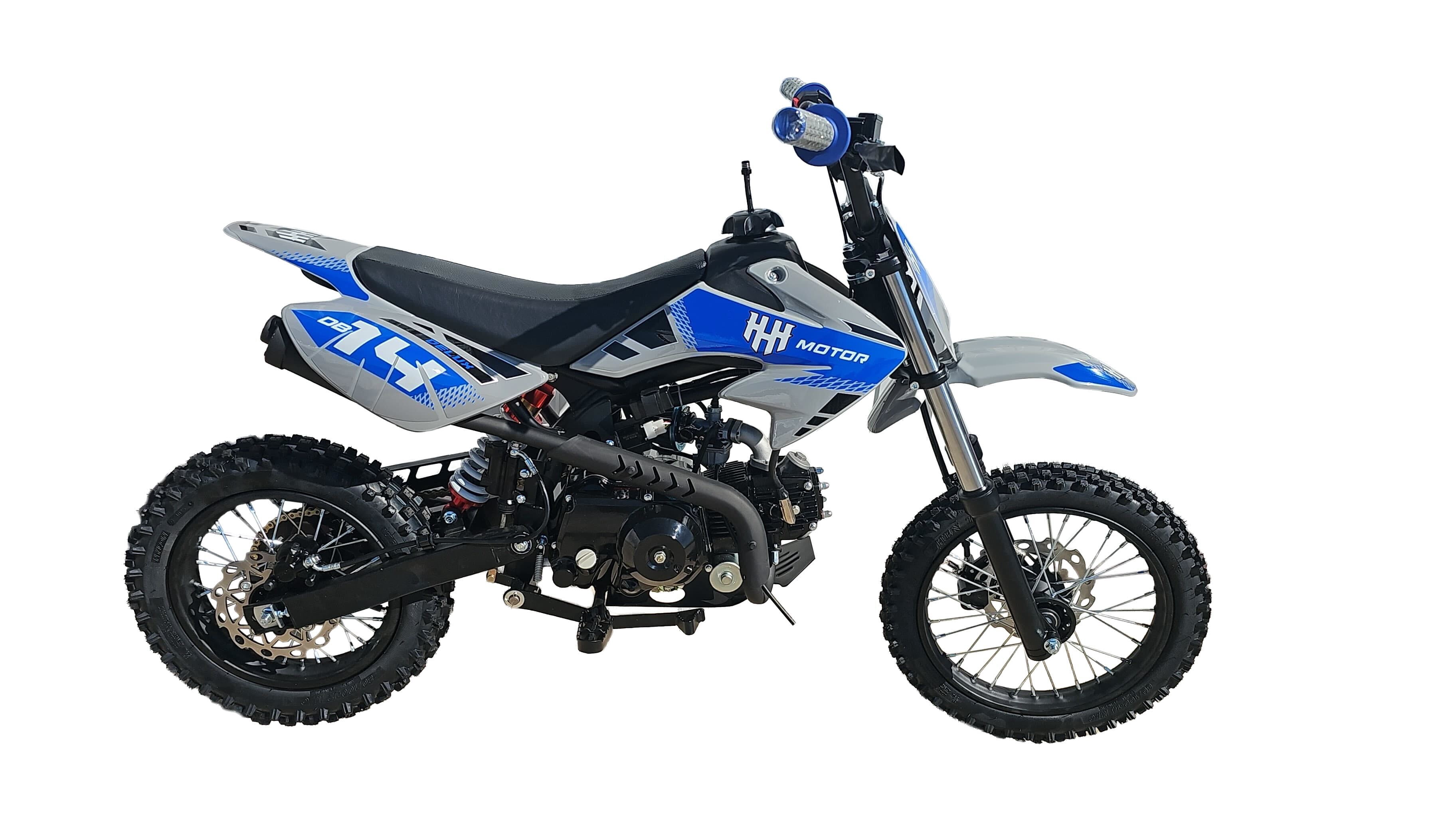 HHH DB-14 DLX 110cc Dirt Bike Fully Automatic Off Road Pit Bike Gas bike Dirt bike for youth (Red)