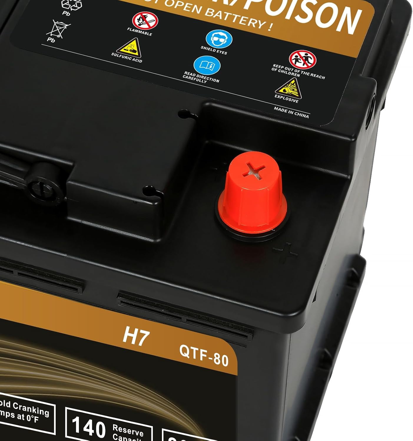 BCI Group 94R AGM Car Battery 12V 80Ah, 850 Cold Cranking Amps, 140 Reserve Capacity, Fast Recharge, Vibration Resistant for Start-Stop Systems