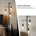 thumbnail image 3 of Industrial Floor Lamp for Living Room, 3 Floor Lamp Hanging Bubble Glass Shade, 3 of 7