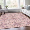 thumbnail image 6 of HomeRoots 675317 9 x 12 ft. Pink Orange & Blue Geometric Washable Machine Made Rectangle Area Rug with UV Protection, 6 of 9