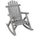 thumbnail image 5 of Wooden Oversized Porch Rocker Chair With Wide Seat and Tall Backrest,High Back Smooth Rocking Chairs for Outdoor & Indoor, 5 of 15