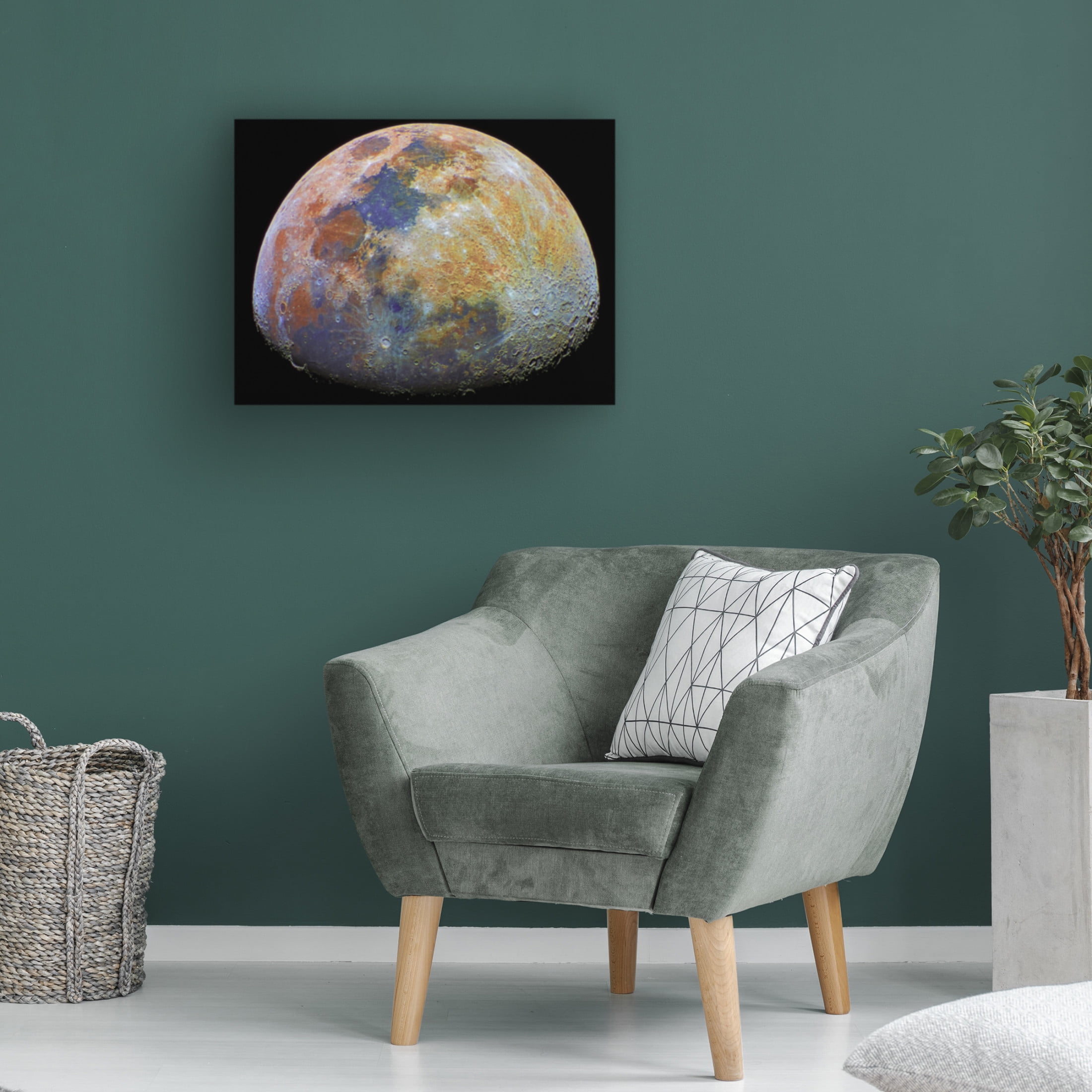 Canvas Wall Art - Alberto Ghizzi Panizza 'Mineral Moon' Wall Art for Living Room, Bedroom, or Office Décor by Trademark Fine Art - 19 x 14 Inches