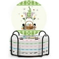 thumbnail image 4 of Binwennn Série de Pâques Isolée Absorbante Imprimée pour les Fêtes en Céramique Gardez Votre Bureau au Sec(3) Assiettes Chaudes en Liège 10 Pouces Napperons pour Tables avec Serviettes Ensemble de Table à Manger Ronde pour 4 à Moins de 300 Petit, 4 of 7
