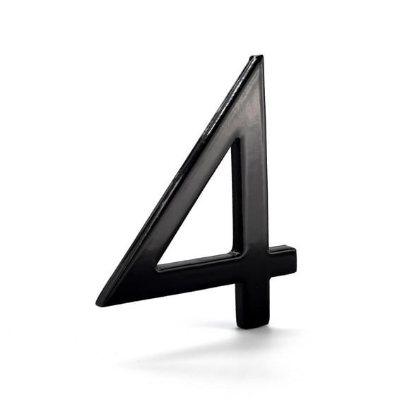 Montague Metal Products 8" Black Floating or Flat Modern House Numbers 0-9 - 4