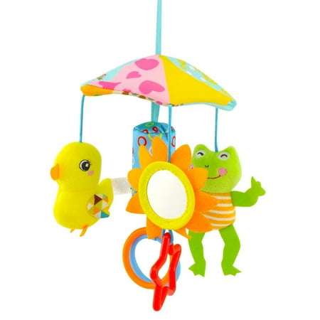 

Yim Hanging Bed Bell Umbrella Pendant Crib Decoration Non-toxic Plush Rattle Toy for Baby