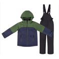 thumbnail image 4 of Playtopia Boys Winter Coat, Big‑Kids 2‑Piece Windproof Ski Jacket & Snow Pants Outdoor Fleece‑Lined Tracksuit Outfit, Nylon Fabric, Yellow,Green,Blue, Size 104‑134, 4 of 4