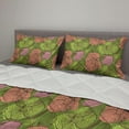 thumbnail image 2 of Colorful Comforter & Sham Bedding Set, Vintage Floral Composition with Hand Drawn Style Blossoms Exotic Aged Foliage, 3 pcs Duvet Set Microfiber Filling Quilt, 5 Sizes, Multicolor, by Ambesonne, 2 of 4