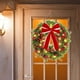 thumbnail image 1 of Christmas Wreath With Balls And Red Bowknot Christmas Garland Winter Holidays Home Front Door Decor, 1 of 7