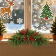 thumbnail image 4 of BinKFF Christmas Decoration Floral Greenery with Berries and Christmas Balls Red Pinecone 25.6 Inch Wreath Xmas Door Swag for Front Door Festival Decor Wall Arch Window, 4 of 9