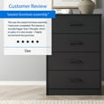 thumbnail image 6 of Mainstays Ardent 4 Drawer Dresser, Black, 6 of 18