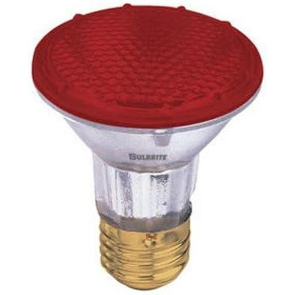 50W PAR20 Halogen Bulb in Red [Set of 3]