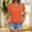 Orange, variant on Aobny T Shirt Women Cap Sleeve Tunic Plain Shirts Short Sleeve V-Neck Green T Shirts for Women Loose Fit,L