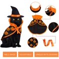 thumbnail image 4 of Conjunto de disfraz de gato, alas de murciélago, sombrero de mago, capa, disfraz de mascota de Halloween de 2 piezas, disfraz de cachorro de gato, fiesta de calabaza de Halloween, Cosplay Sailing  Electrónica, 4 of 5