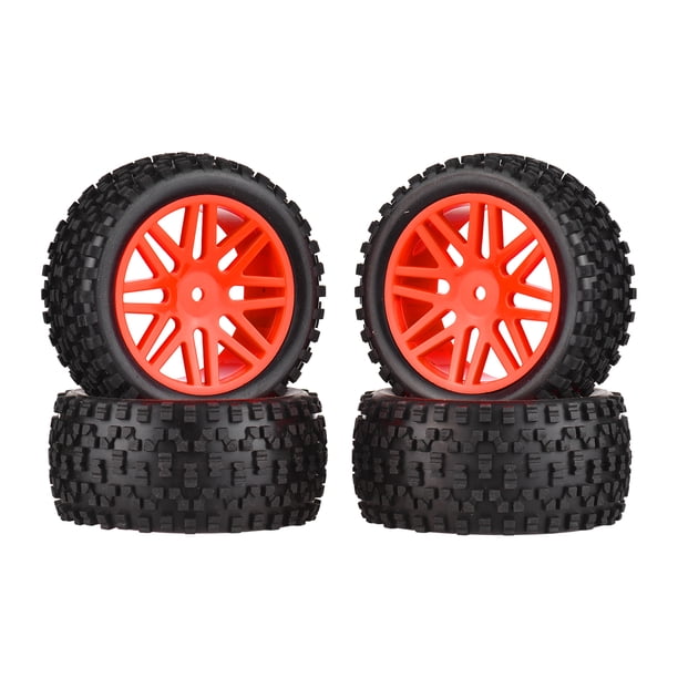 Neumático de coche RC Irfora 4 Uds. Llanta de rueda de 85mm y neumático de goma para coche de control remoto a escala 1:10, neumáticos de coche de carreras todoterreno DIY, accesorios de neumáticos de Irfora Neumático de coche RC