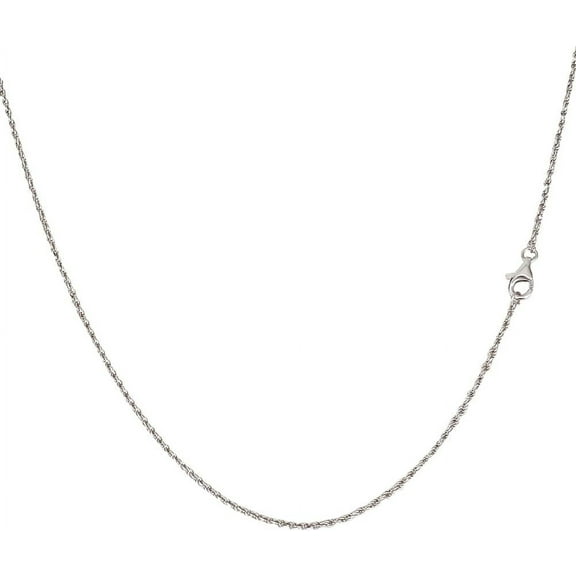 Rope Chain 925 Sterling Silver 1.5mm Twist Chain Necklace with Lobster Clasp 60cm Thin Diamond Cut