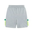 thumbnail image 5 of ZACPNCV Toddler Boys Knit Shorts Baby Summer Cotton Pull-on Active Jogger Shorts Cartoon Printed Elastic Waist Shorts with Pockets Gray 5-6 Years, 5 of 6
