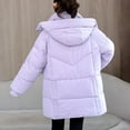 thumbnail image 5 of Sevevn Women's Oversize Quilted Jacket Long Sleeved Hooded Thickened And Fleece Casual Jacket With Pockets, 5 of 7