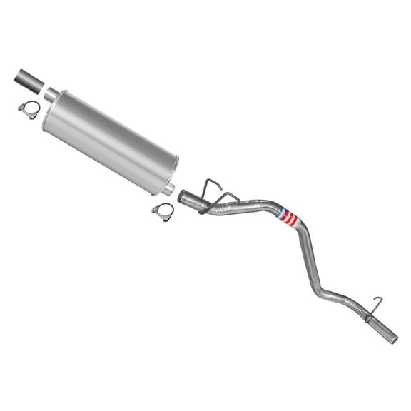 1995-2004 for Toyota for Tacoma 2.7L Rear Muffler with Tail Pipe - System Kit, Clamp-On Mount, for Universal Fitment