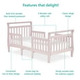 thumbnail image 5 of Dream On Me Emma 3-in-1 Convertible Toddler Bed, Blush Pink, Model #649-BP, 5 of 18