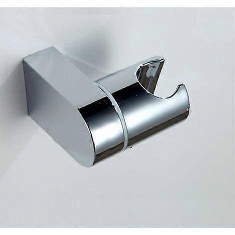 Universal Adjustable Fixed Shower Head Holder, 360 Degree Wall Bracket, Chrome ABS Bathroom Wall Connector