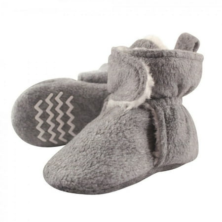 UPC: 0660168547603 | Hudson Baby Baby and Toddler Cozy Fleece and Faux Shearling Booties  Heather Gray  6-12 Months